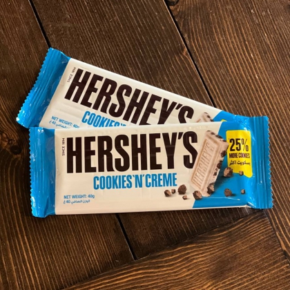 شکلات سفید تخته ای هرشیز با تکه های کوکی HERSHEY'S